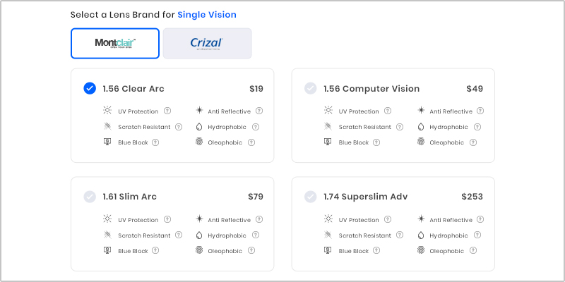 Select lens package